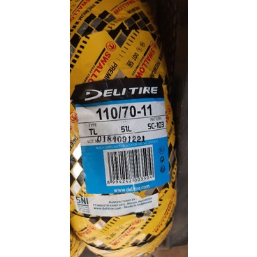 Ban Swallow Deli Tire SC 103 uk. 110/70 - 11. Ban depan Vespa Piaggio LX . Ban vespa S 150. ban vesp