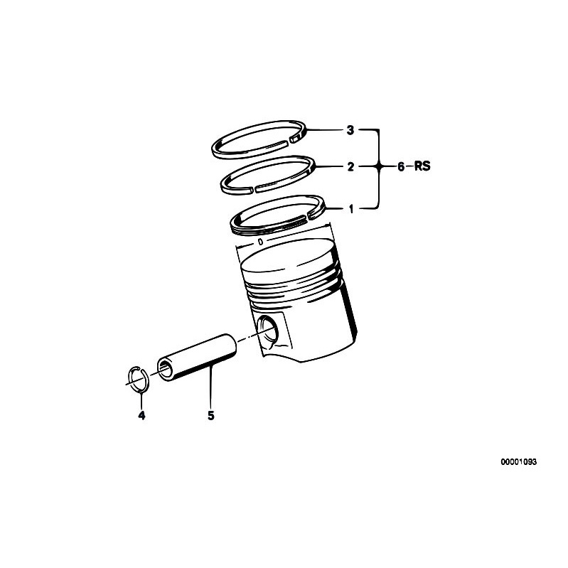 Piston Engine BMW E12 +0,20 - Set - KS Germany