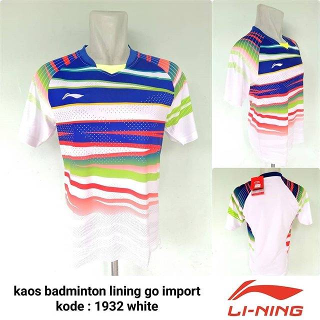 Baju kaos  badminton  Lining kaos  li ning indonesia jojo 