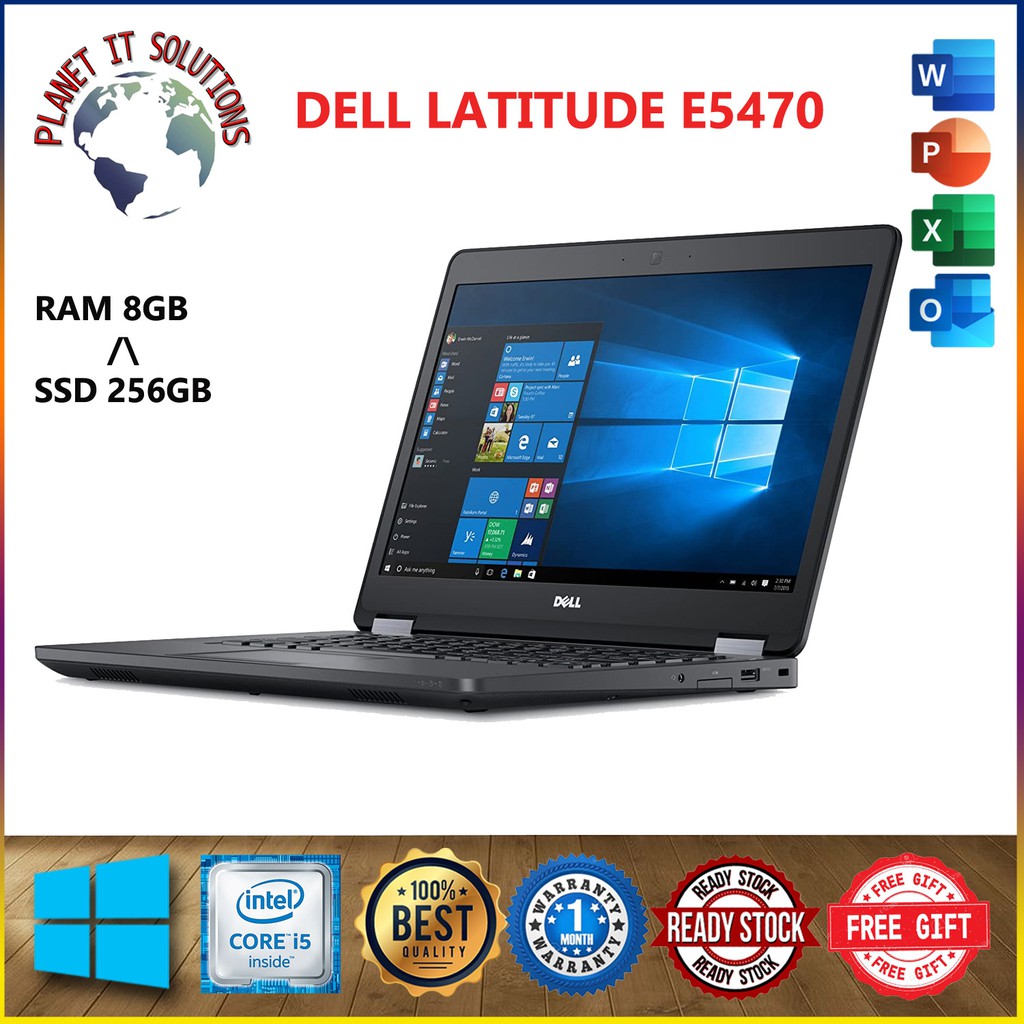 JUAL DELL LATITUDE E5470 INTEL CORE I5 GEN 6TH RAM 8GB - SSD 256GB