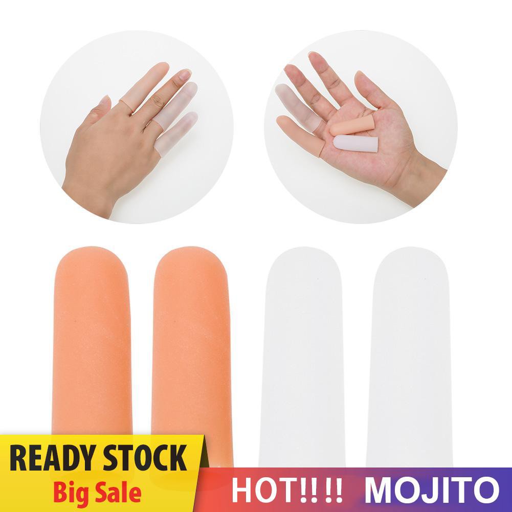 Moji 4pcs / Set Pelindung / Pemisah Jari Kaki Bahan Silikon Lembut Untuk Perawatan Kulit Pecah-Pecah