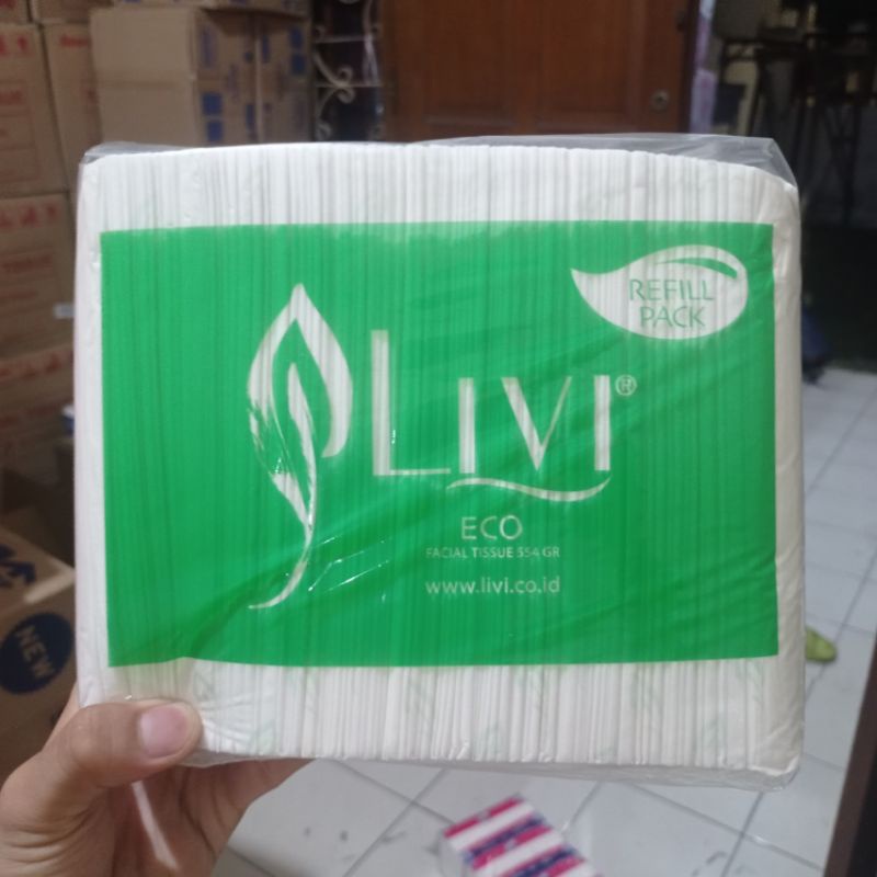 Tissue LIVI Eco Facial Refill 554 Gram / tissue livi 600 sheets