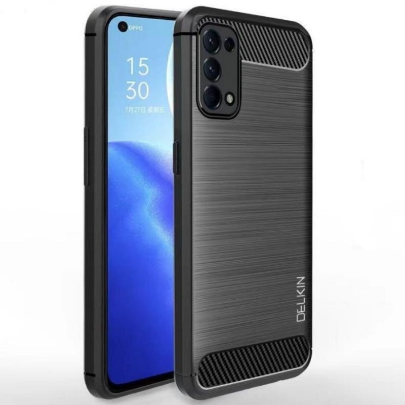 Oppo Reno 5 4G/5G Softcase Brushed Carbon Protect Camera