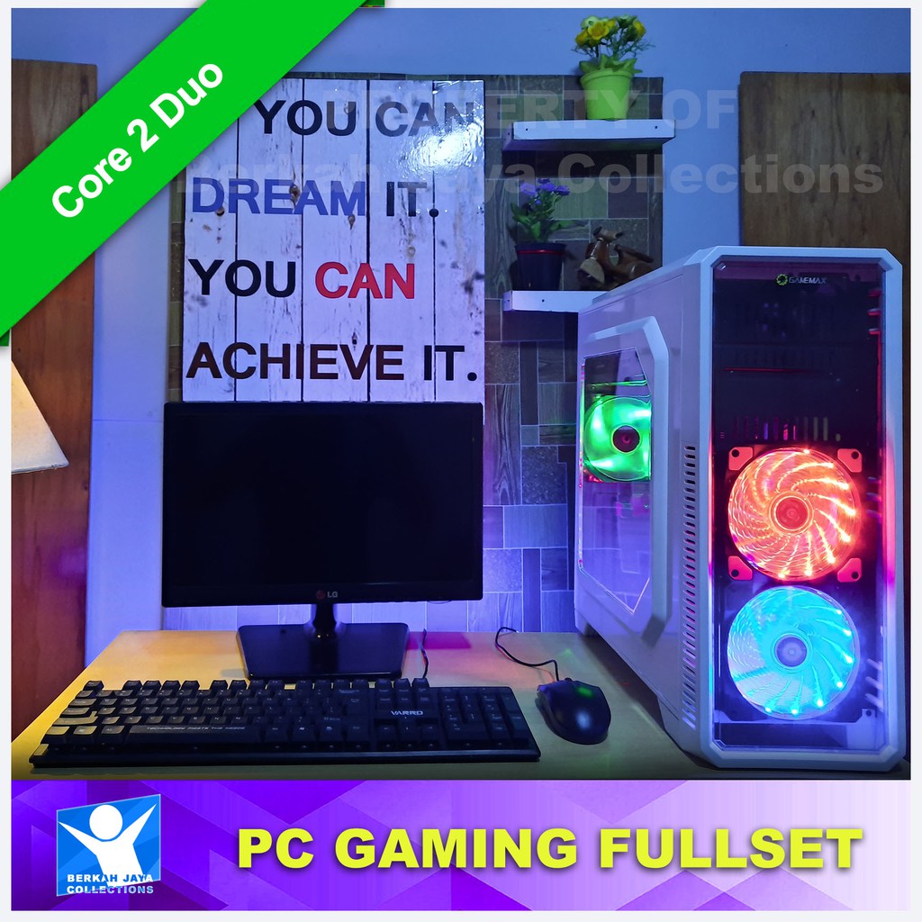 Cpu Komputer Gaming G41 GameMAX & Monitor 16 inch PAKET Murah Fullset