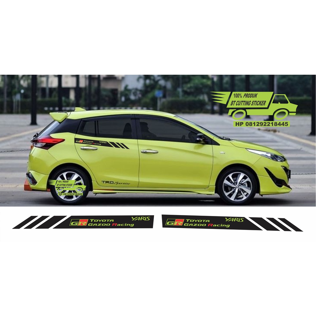 BT sticker mobil toyota yaris gr sport stiker gr toyota gazoo racing sticker mobil yaris sticker yar