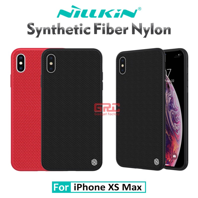 Hard Case iPhone XS Max Nillkin Textured Nylon Fiber Casing Original