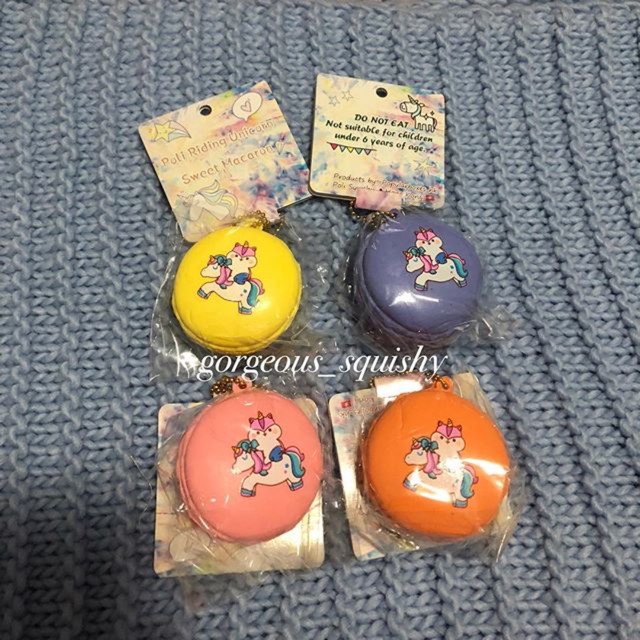 Squishy licensed poli riding unicorn macaron (macaroon) by popular boxes