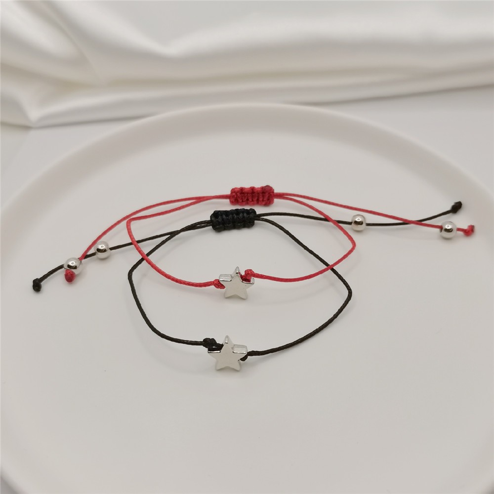 OVERFLOWS.ID Gelang Tali Couple Persahabatan Untuk Pasangan Bunga Matahari Bintang Bralet Sun Flower