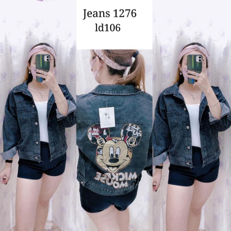 Jaket Jeans Mickey Mouse Manik/Jaket Jeans Wanita /Wanita Fashion
