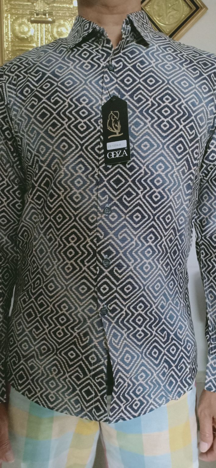 Odza Busana Atasan Batik Pria Lengan Panjang Kemeja Pesta Modern