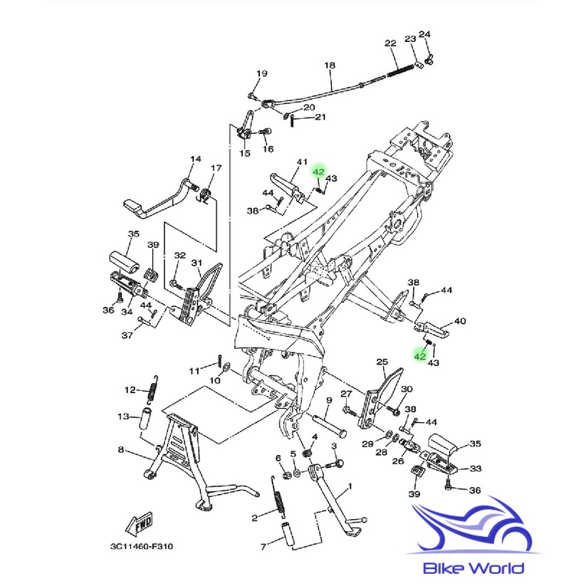HOT SALE  Per Step Vixion 2015-2017 90501-12743 Yamaha Genuine Parts ORIGINAL