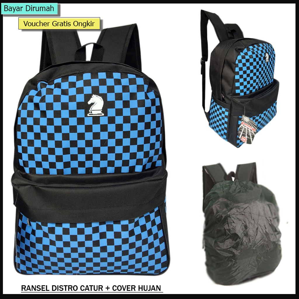 Paket Tas Sekolah Cewek &amp; Cowok Free Cover Hujan