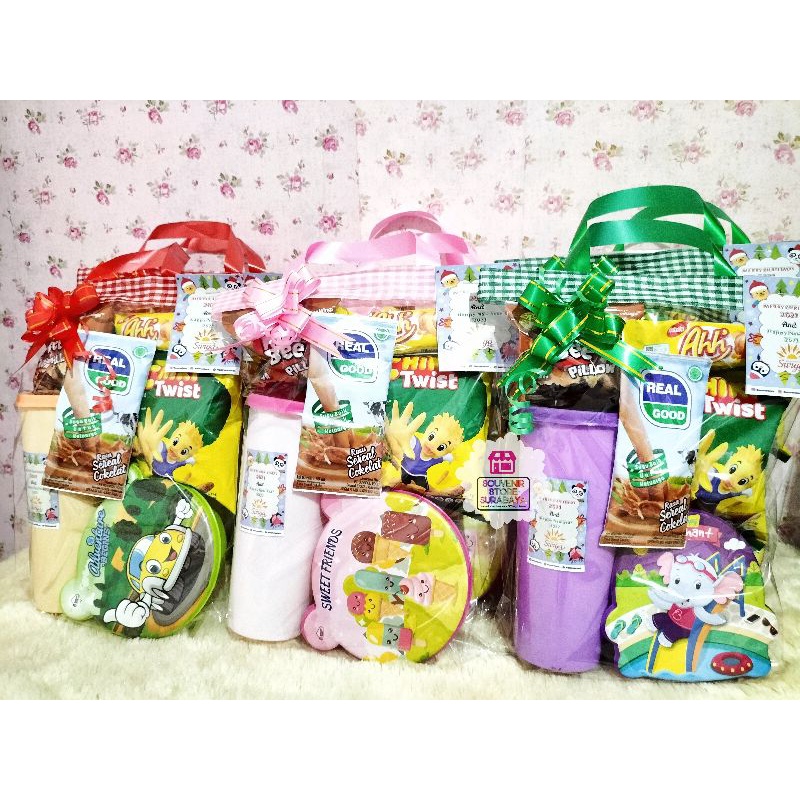 

Souvenir Snack Ultah / Tumblr custom plus lunchbox mini / Paket snack souvenir ulang tahun /Snack Ultah Murah