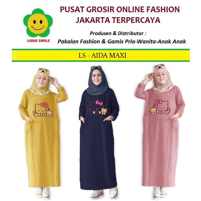 Aida Maxi - Logo Smile (LS) - Ukuran L-3XL - Matt Baby Terri