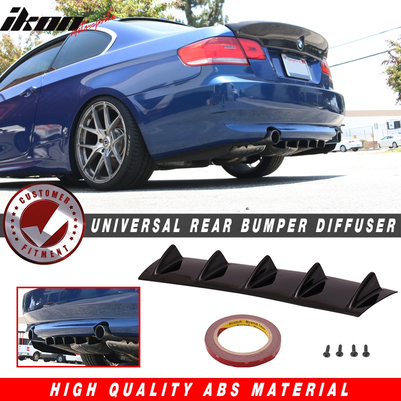 Extender Body Kit Diffuser Air Flow Universal Belakang Racing Style 5 taring