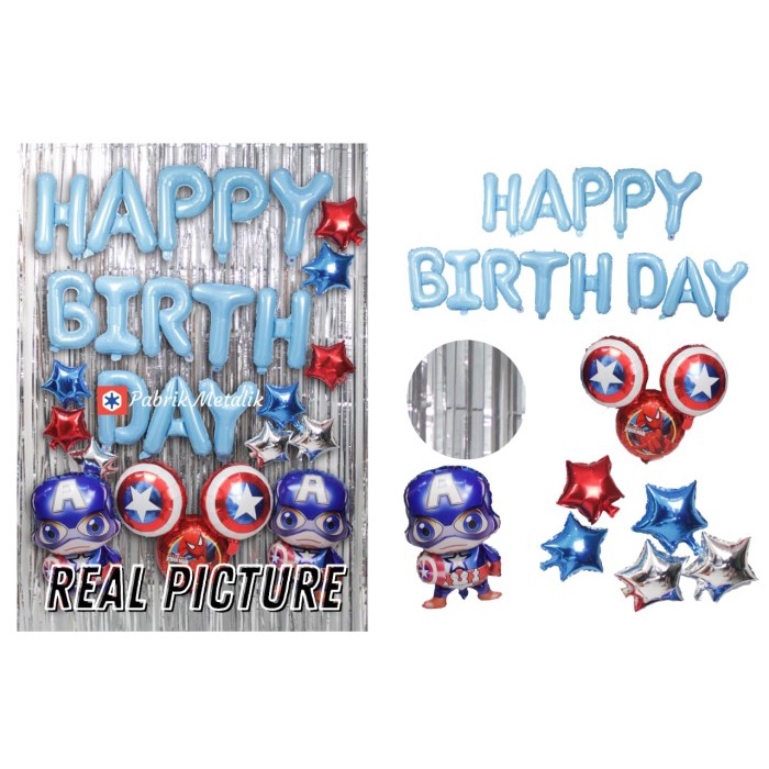 

Set Balon Happy Birthday Avenger /Paket Balon Ulangtahun
