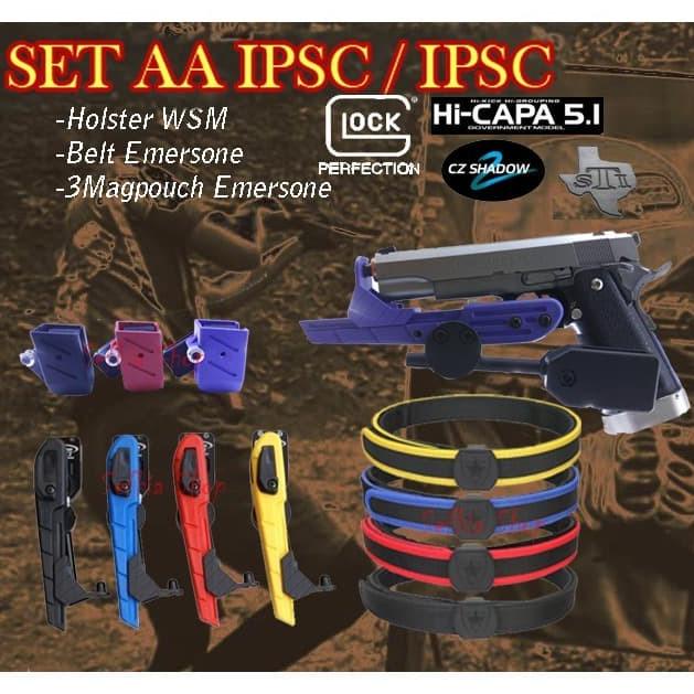 set aa ipsc / ipsc (holster, magpouch, belt) Star Seller