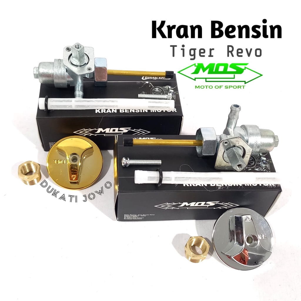 KRAN BENSIN MODEL TIREV TIGER REVO MOS DENGAN ADAPTOR DRAT SAMBUNGAN  PNP TANGKI CB GL MOS