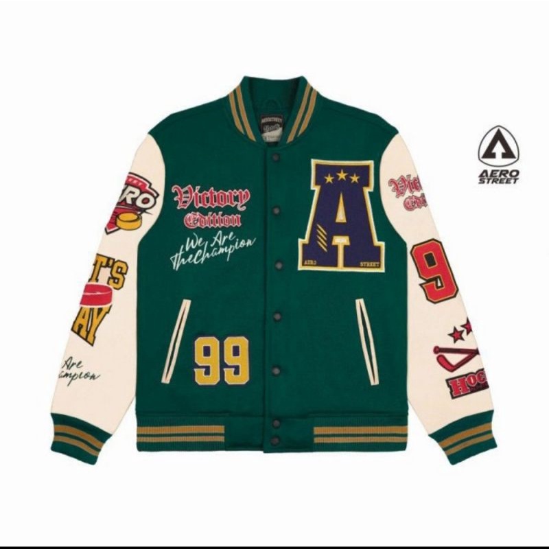 Aerostreet Varsity Victory Hijau Jaket