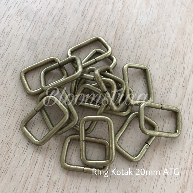 Ring Kotak 2 cm besi 20mm 2cm ATG nikel persegi metal 20 mm bakar silver nickle