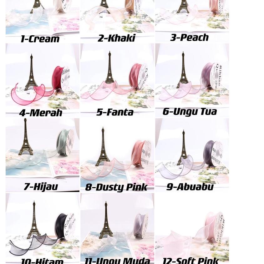 

IJU122 Pita Chiffon Roll Lebar 4cm/Pita Kado 4cm/Pita Dekorasi Buket ,,