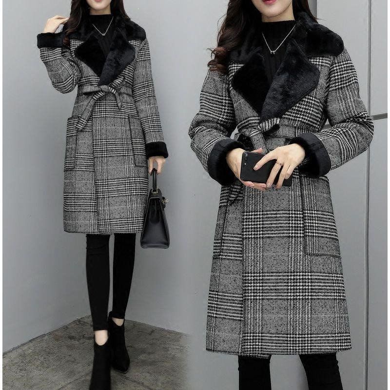 COAT FIDELA WOOL INNER FUR  WANITA WINTER MUSIM DINGIN