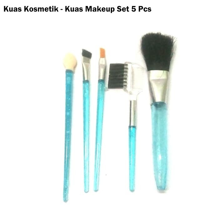 Kuas Kosmetik Set Isi 5 Model Kuas Kuas Make Up Set. kuas kosmetik set 5 pcs.kuas makeup set 5pcs