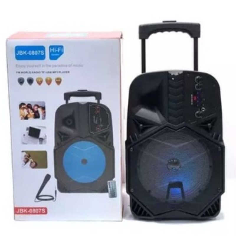 Speaker koper bluetooth karaoke JBK 0807s speaker bluetooth aktif murah
