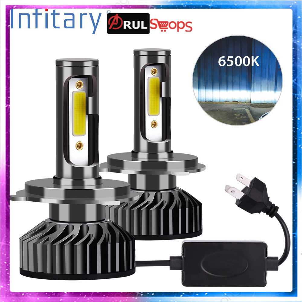 INFITARY Lampu Mobil Headlight Car Fog Bulb LED COB H4 72W 8000LM