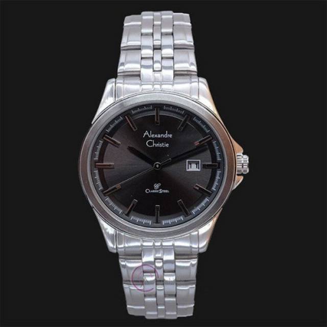 Jam Wanita AC Alexandre Christie 8402 Black Rosegold Silver OriginalL