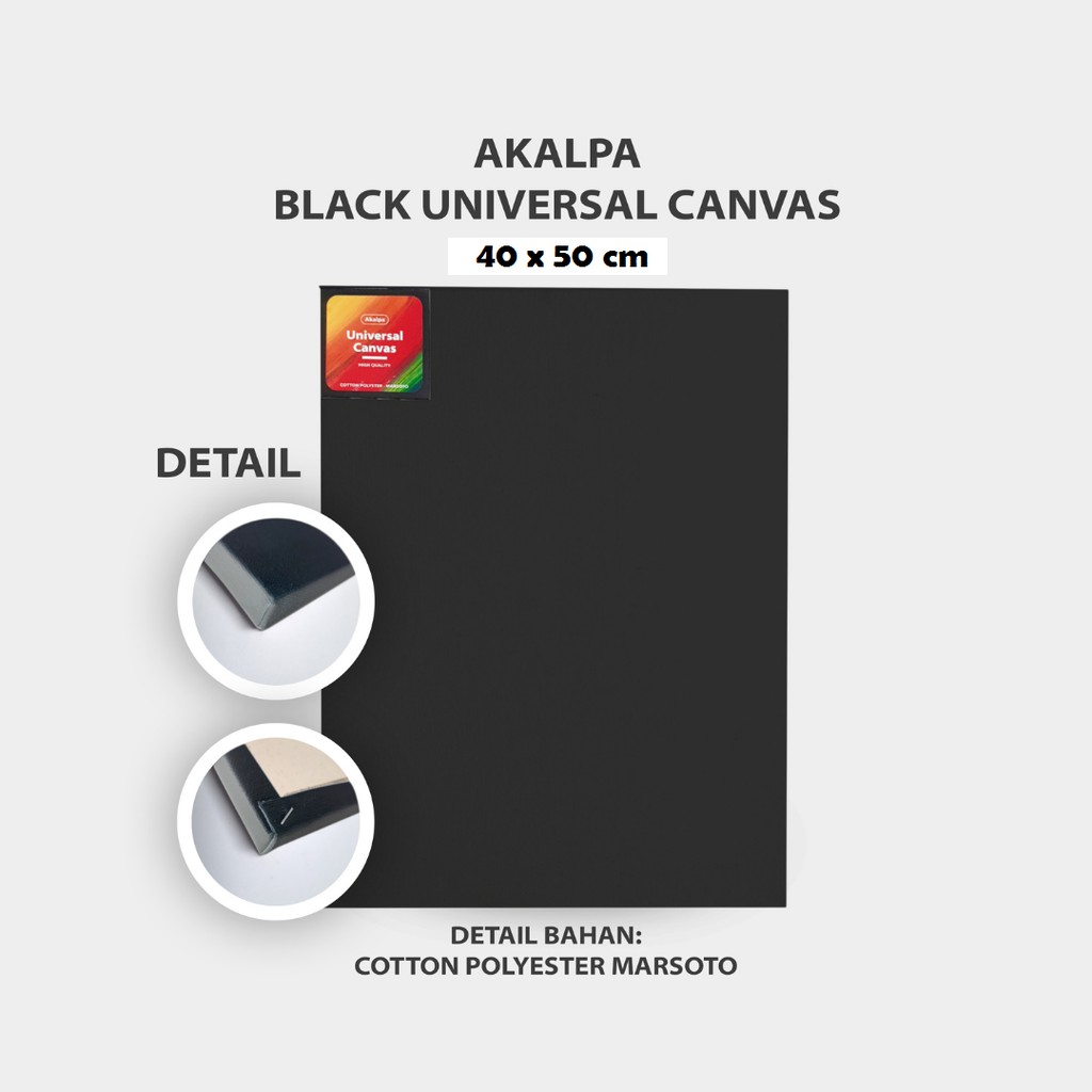 

Akalpa Kanvas lukis Hitam 40x50 cm / Canvas Hitam / Kanvas Hitam Premium