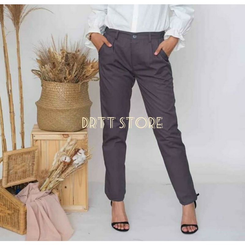 Celana Panjang Wanita Baggy pants American Driil  Baggypant Premium Size M L XL