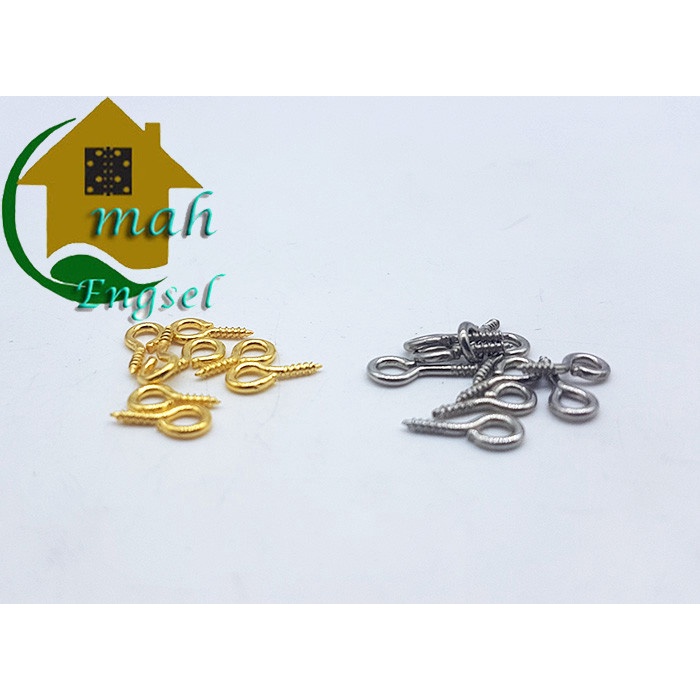 【BISA COD】 Skrup anting tutup 8-20mm M.S Ring gantungan kunci paku pengait boneka