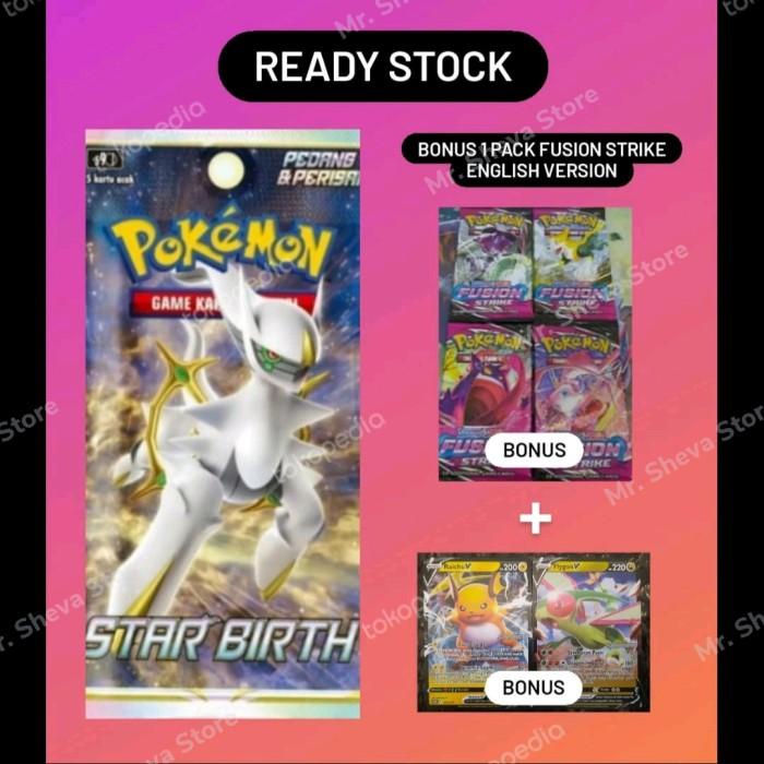 Card Booster Box Pokemon Star Birth Indonesia S9 (Get Bonus Pack)