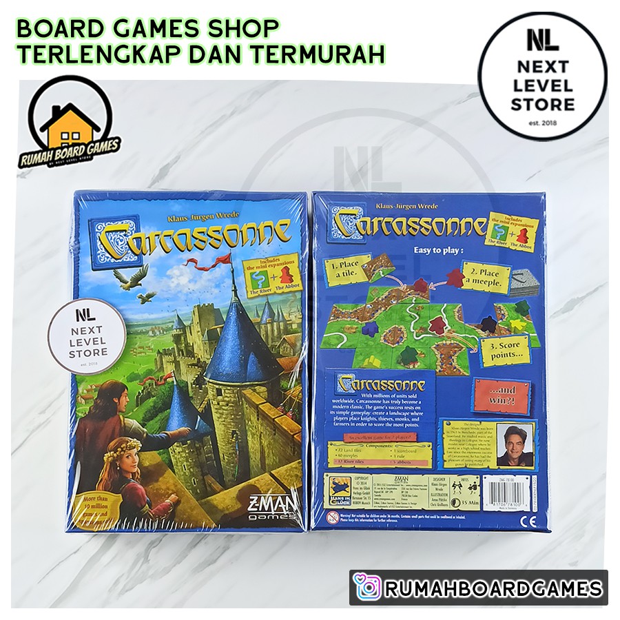 Carcassonne Board Games Card Game STOCK READY Carcasonne NEW Ready Stock