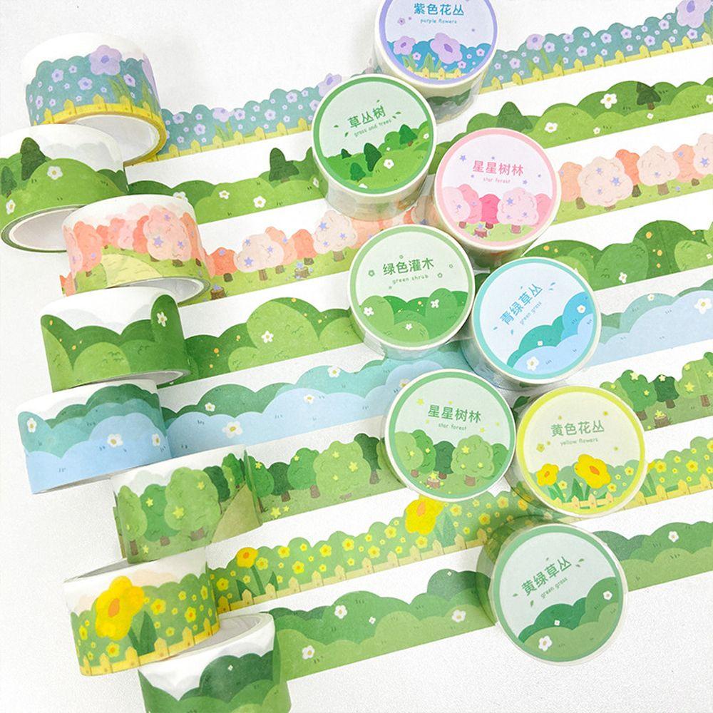 Mxbeauty DIY Scrapbook Stiker Perekat Manis Alat Tulis Stiker Girlish Hadiah Awan Hutan Bunga Gadis Kertas Decals