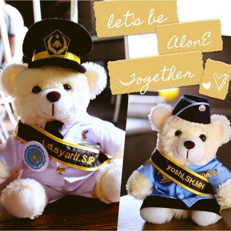 Boneka Teddy Bear Souvenir Wisuda IPDN