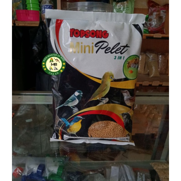 VOER BURUNG TOPSONG MINI PELET PAKAN BURUNG KICAU