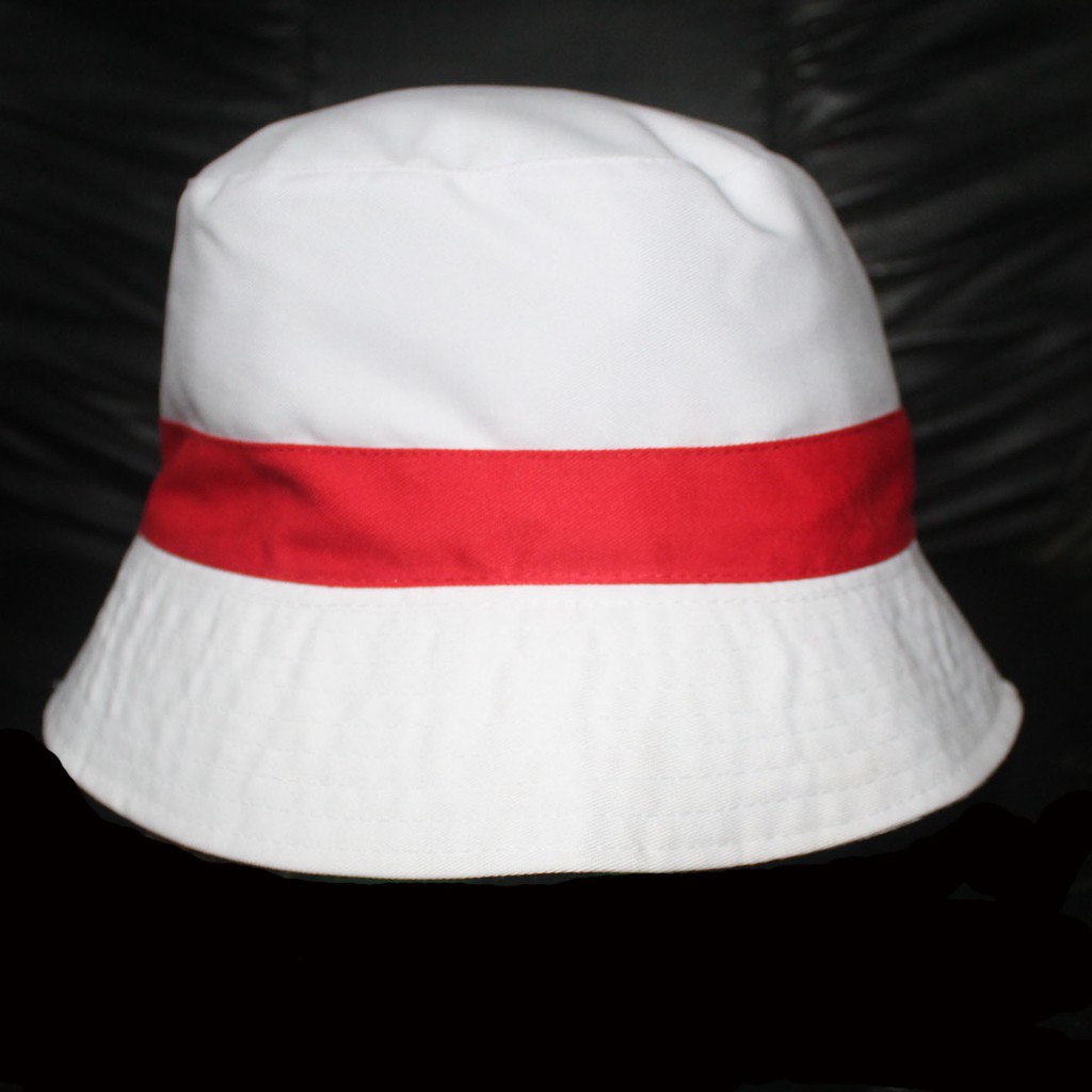 topi bucket hat putih variasi merah topi bulat pernak pernik  17 agustusan