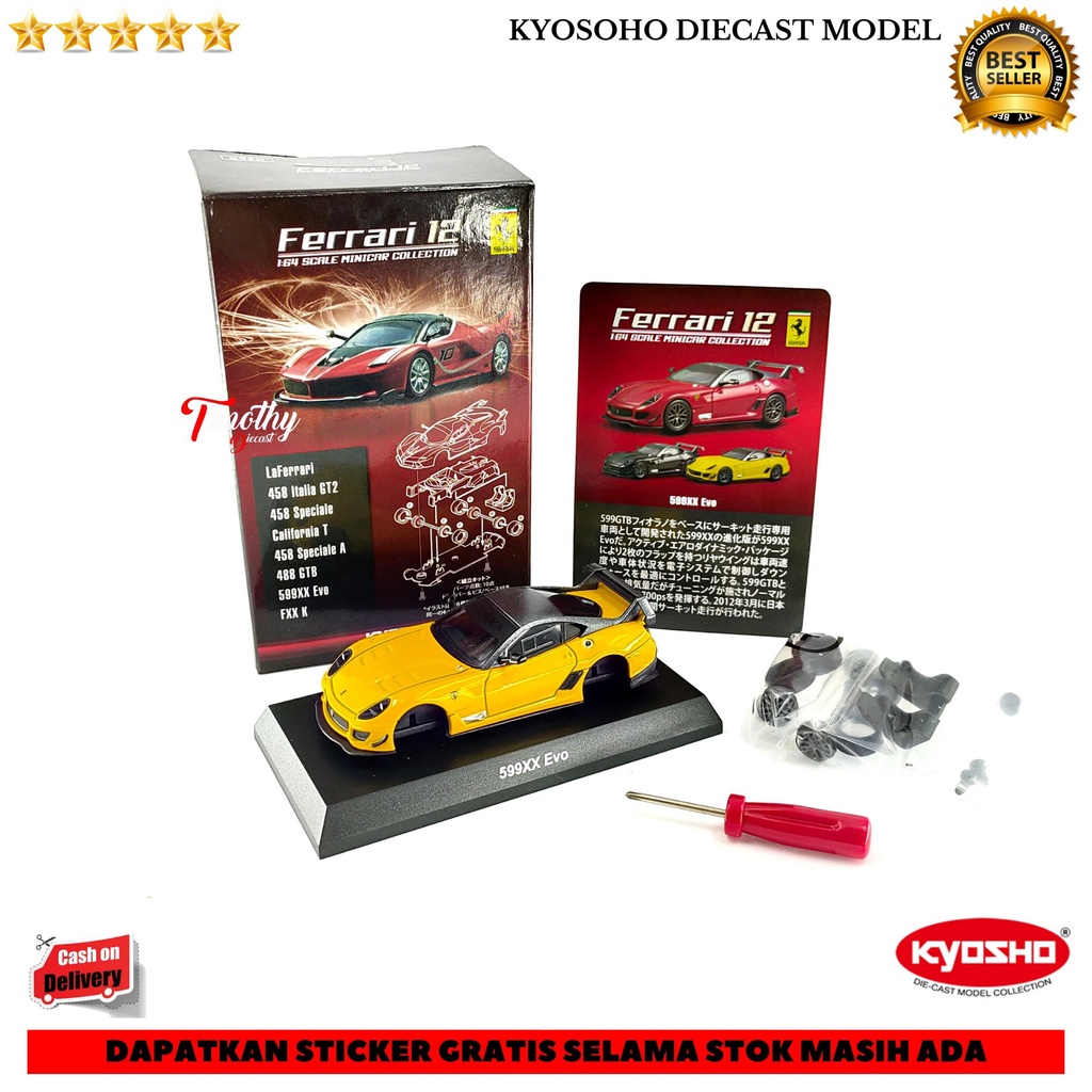 Kyosho Diecast Model Collection Ferrari 599XX Evo Kuning