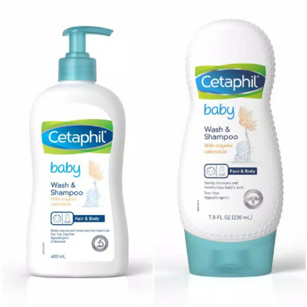 Cetaphil Baby Wash Shampoo with Organic Calendula 230 ML 400 ML