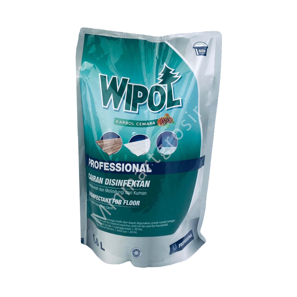 Wipol / Karbol Cemara / Cairan Disinfektan / 1.6 Liter