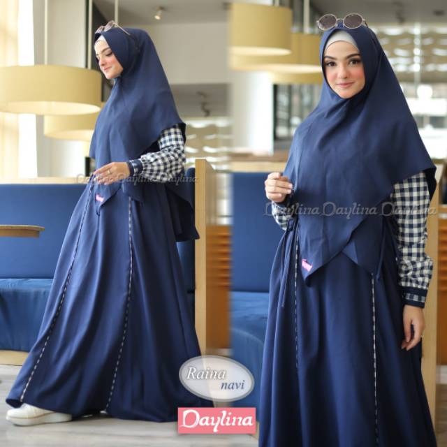 GAMIS MOSCREPE IMPORT MIX KATUN JEPANG RAINA DRESS -  ORI DAYLINA HIJAB