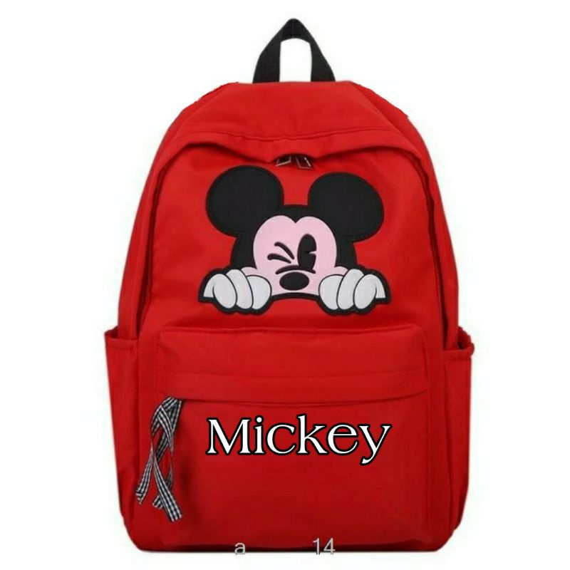 Rairaka.id / Mickey - Tas Ransel Casual Sekolah Sd Smp Fashion Tas Sekolah Murah Tas laptop