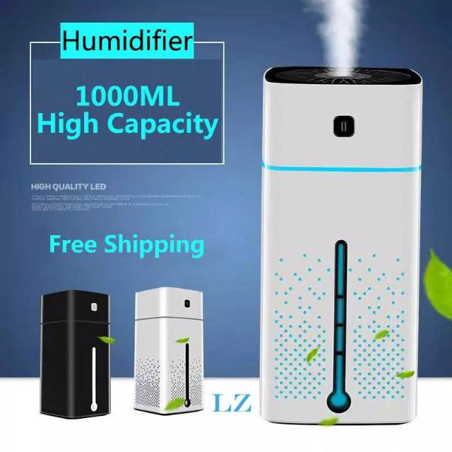 1000ml Humidifier Diffuser Air Purifier USB Atomizer Ultrasonik 1 Liter Udara Aroma KS-600 jnp