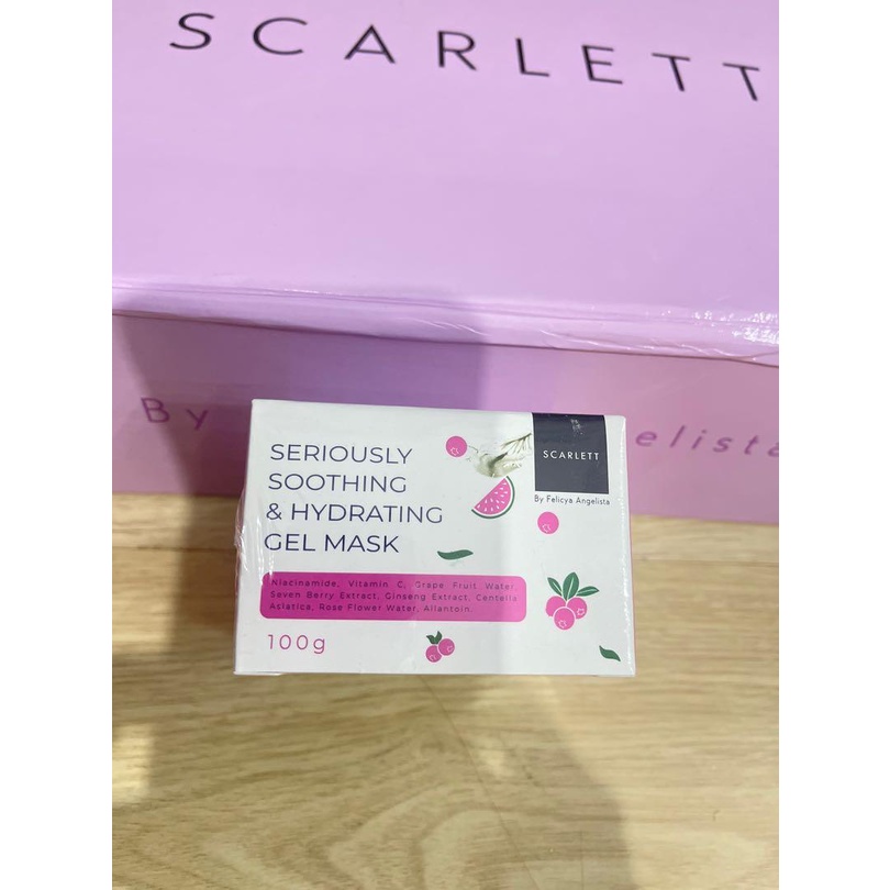 [COD] Scarlett Seriously Soothing &amp; Hydrating Gel Mask Merawat Kulit Kering Sensitif dan Iritasi I BPOM 100% Original