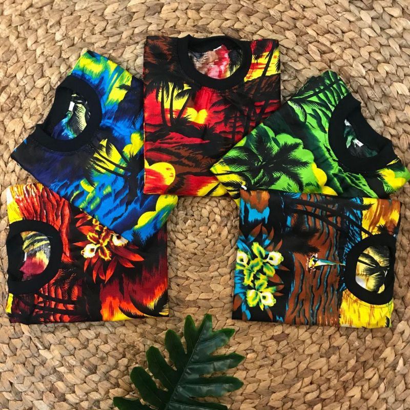 Setelan anak perempuan  motif hawai/kaos anak/baju anak/terbaru/bisa cod