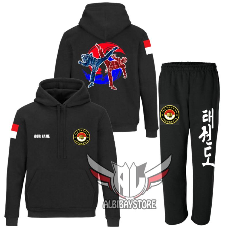 jaket TAEKWONDO ANAK setelan Hoodie+Jogger bisa REQUEST NAMA