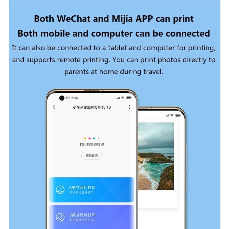 MIJIA Wireless Photo Printer 1S - Smart Color Printer 2nd Generation