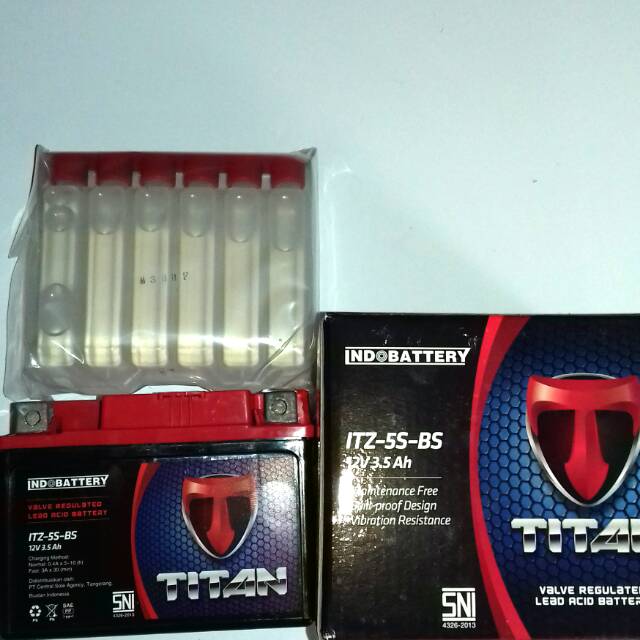 Aki gtz5s merk titan by INDOPART for all MATIC HONDA BEAT.VARIO 110 CC.